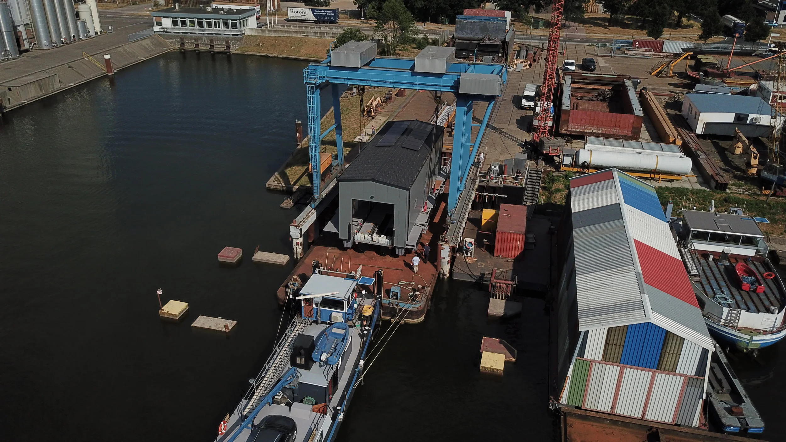 Drone view floating boathouse.JPG