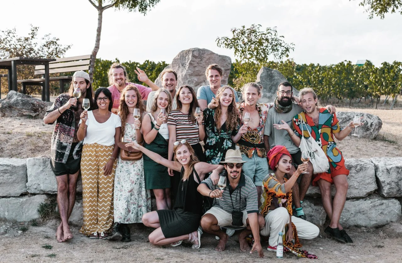 The whole crew assembled: the VinoKilo team