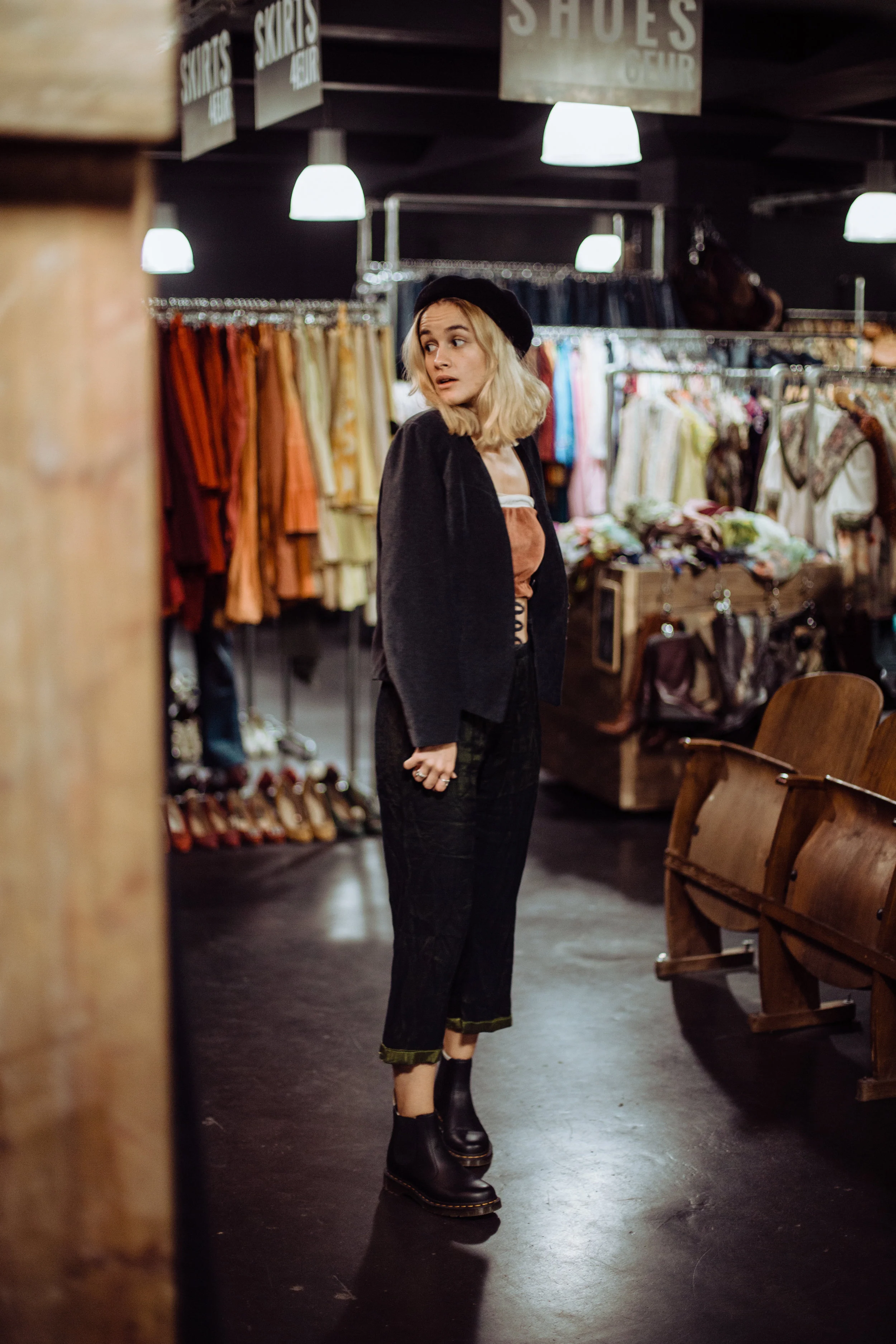 “I try to live my life as sustainably as possible and to take care of the environment. I started only wearing fair and sustainable fashion a few years ago” – Mogli at Pick’n Weight in Berlin
