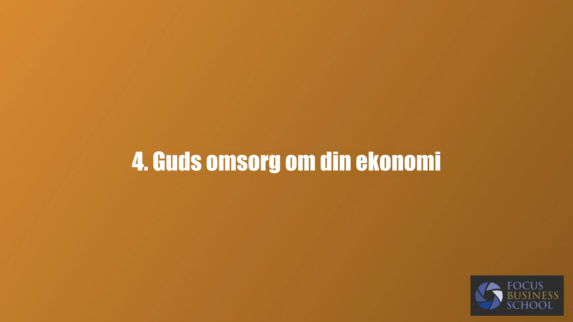 4. Gud bryr sig om din ekonomi