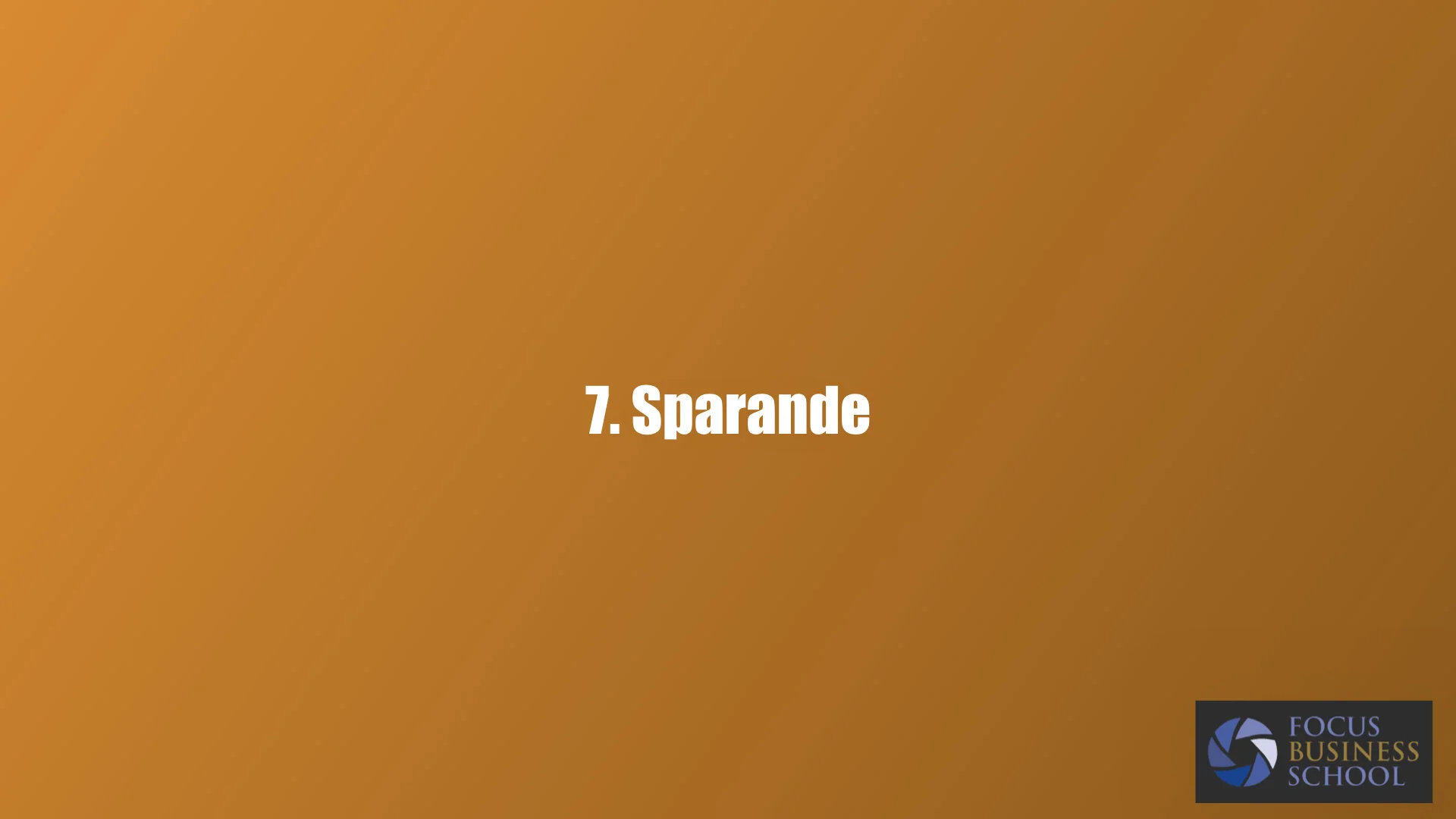 7. Sparande