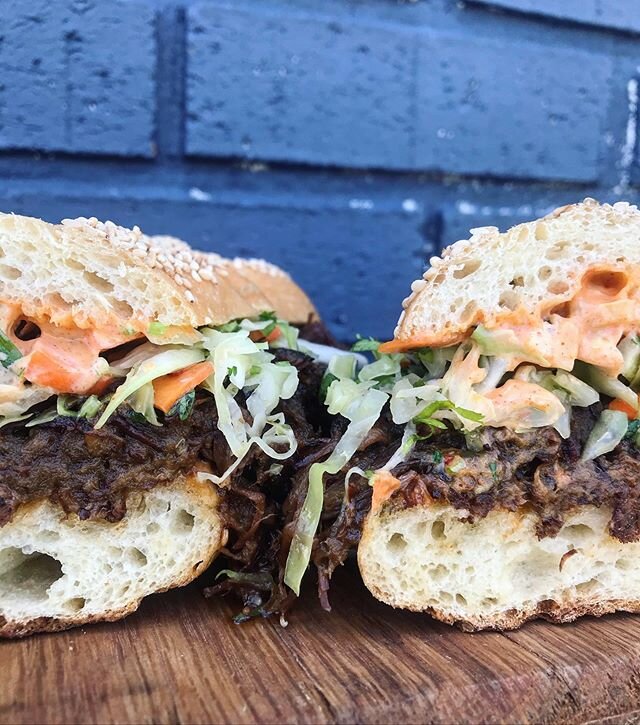 Full menu up and running, y&rsquo;all! Today&rsquo;s special special: crispy braised beef, cilantro lime slaw, smokey duuuuke&rsquo;s