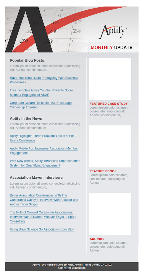 Monthly Update Email Template Design