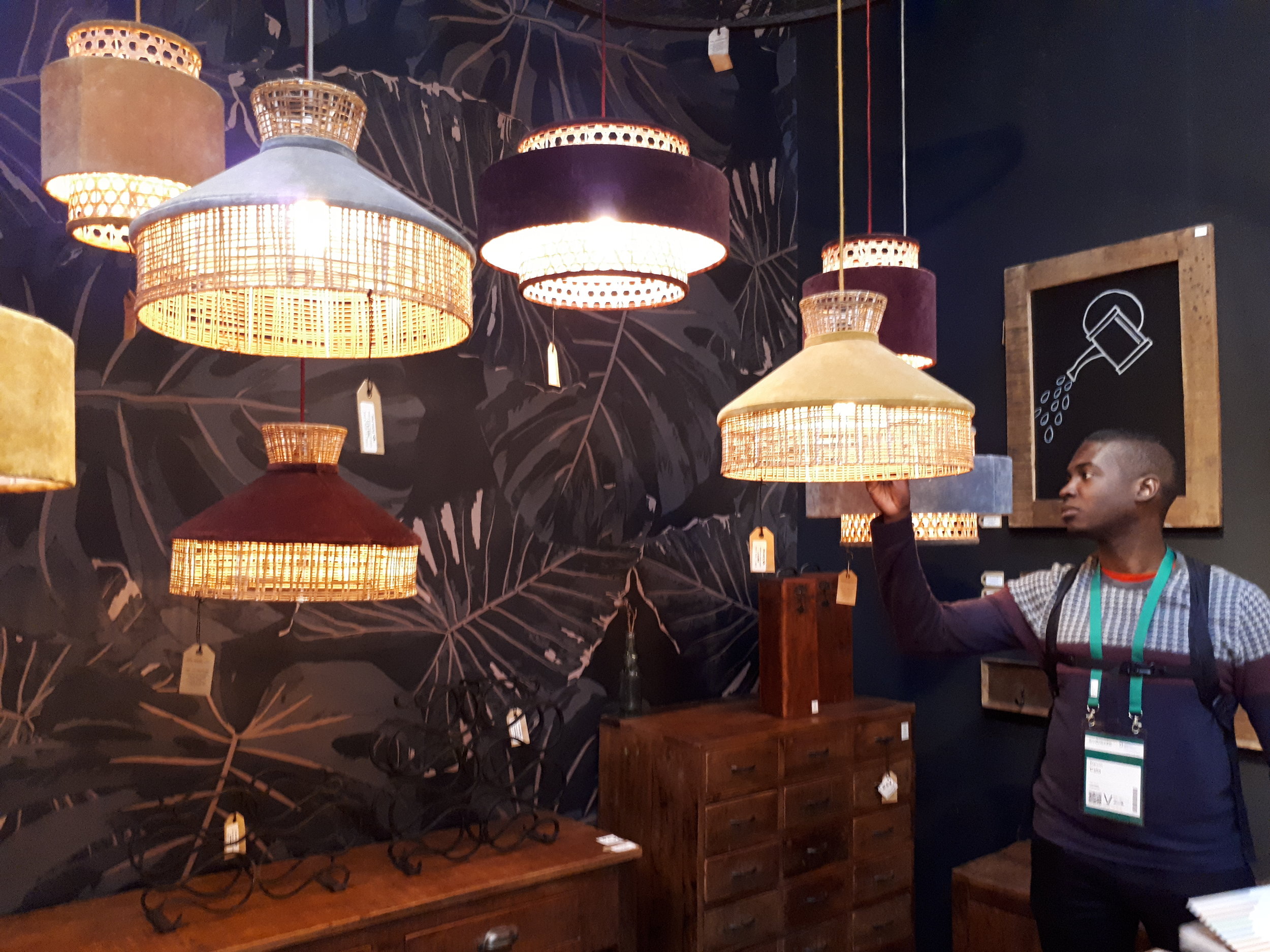Sustainable and natural fibre-based lighting was a big highlight of the event.