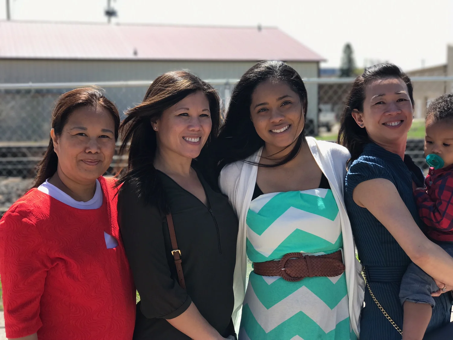 First Lady McClain (furthest left) and her family.