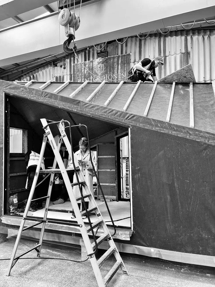 Woods of Wales constructing the Koto Chelsea cabin