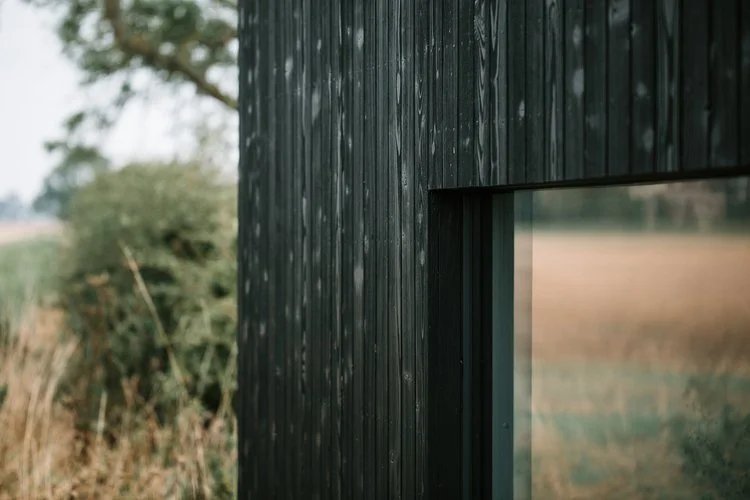 Koto charred timber cladding for hospitality cabins