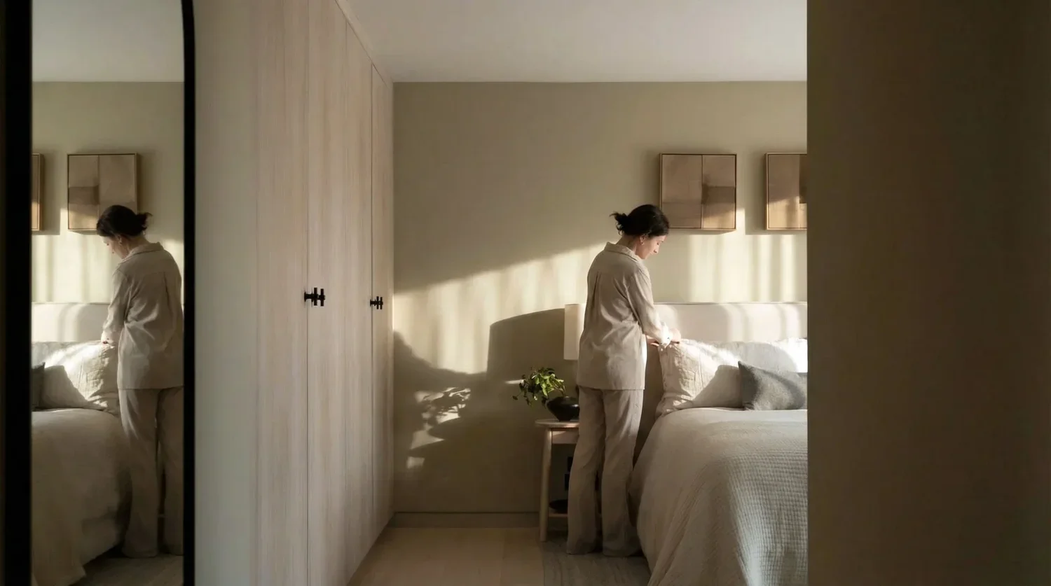 Bedroom furniture pack with lighting and textiles ready for guests