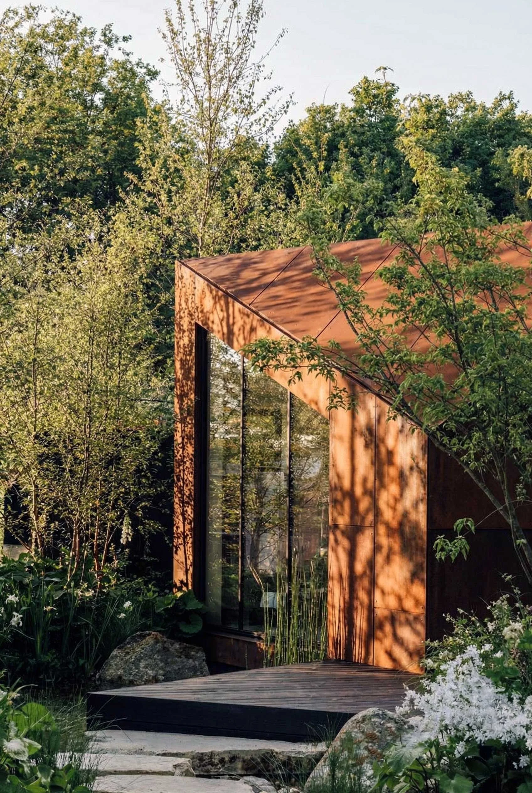 koto niwa cabin in steel
