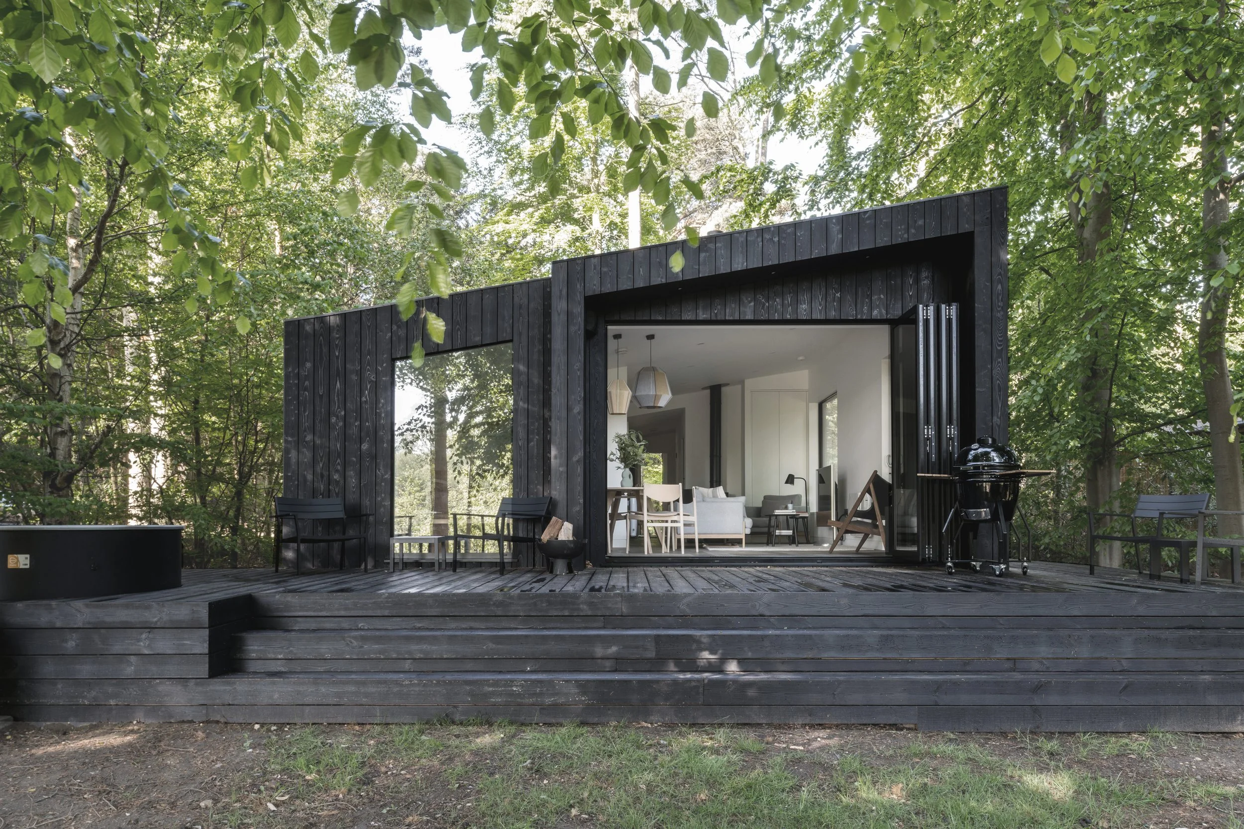A lakeside lodge