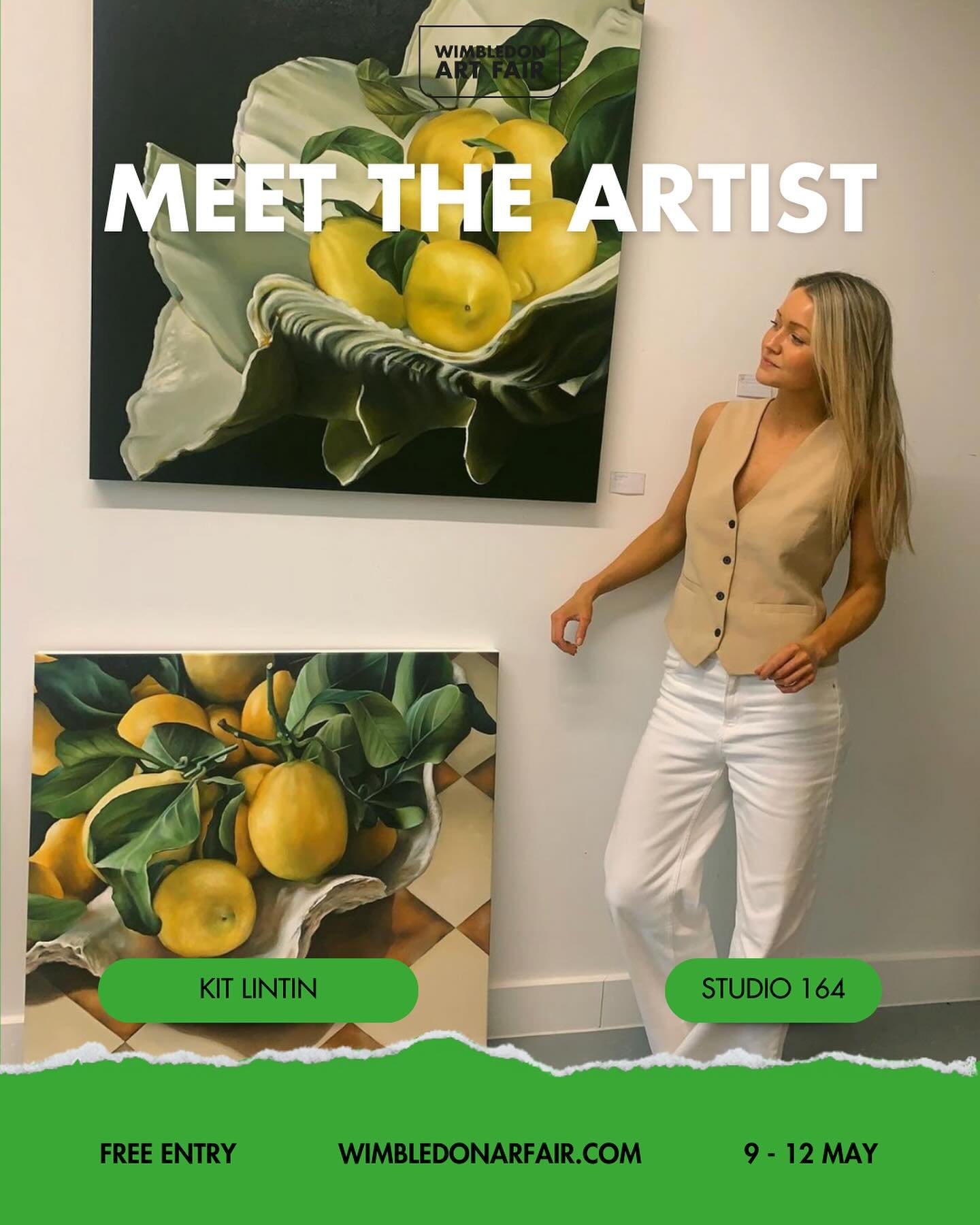 Meet Kit Lintin | Studio 164 🟢

Step into the surreal world of @kitlintin, where everyday objects dance with symbolism on the canvas. ✨

Kit Lintin, a contemporary oil painter in London, blends everyday elements with surreal storytelling, crafting s