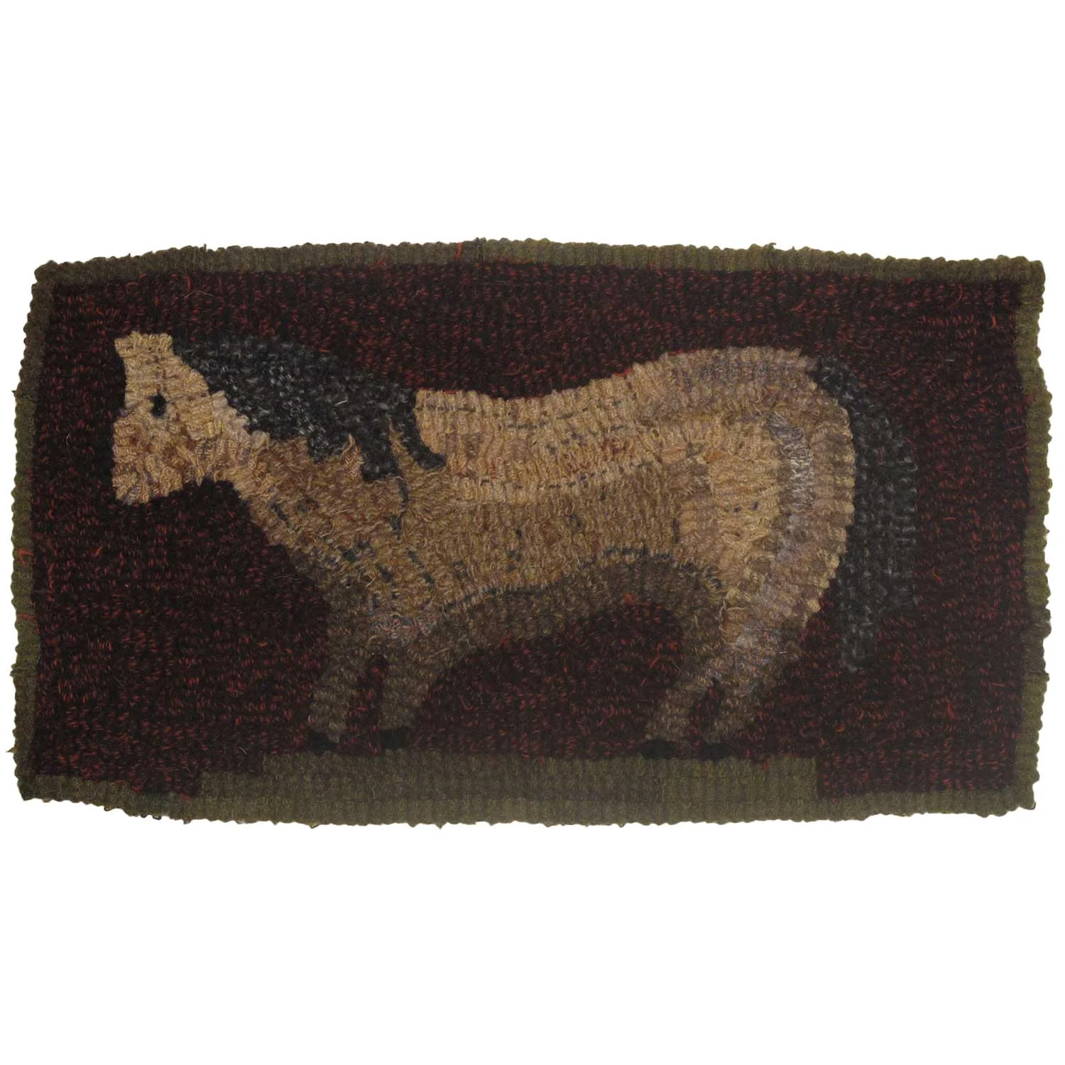 Dun Pony Hooked Rug