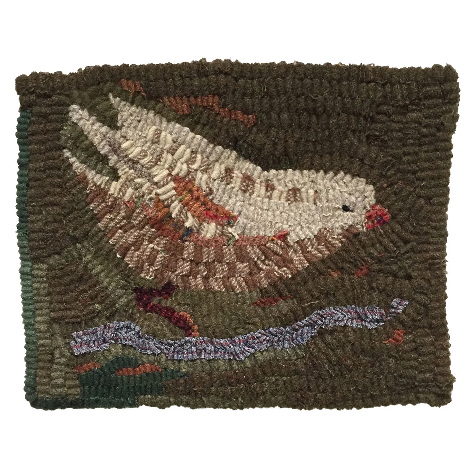 Jenny the Bird Hooked Rug