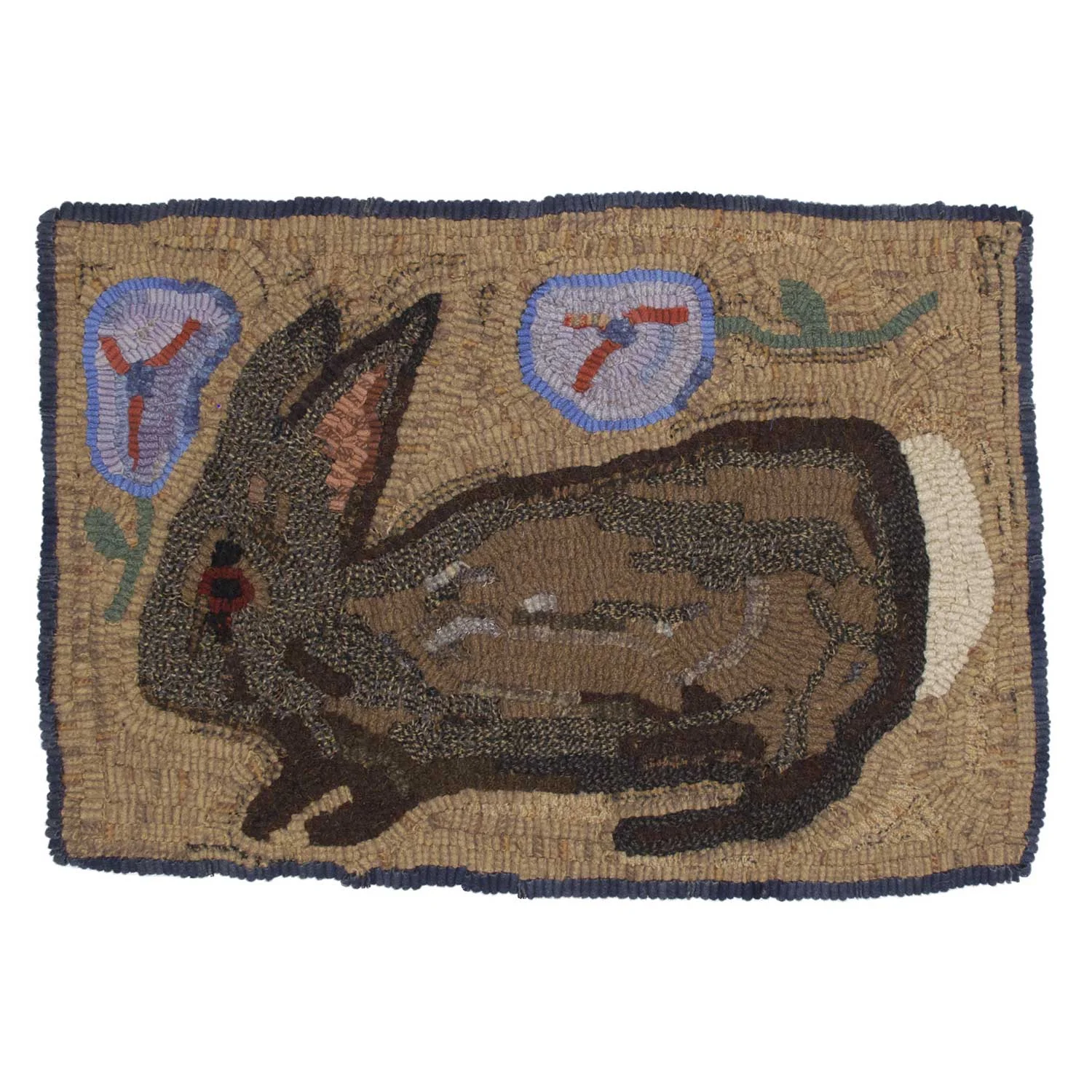 California Rabbit Hooked Rug