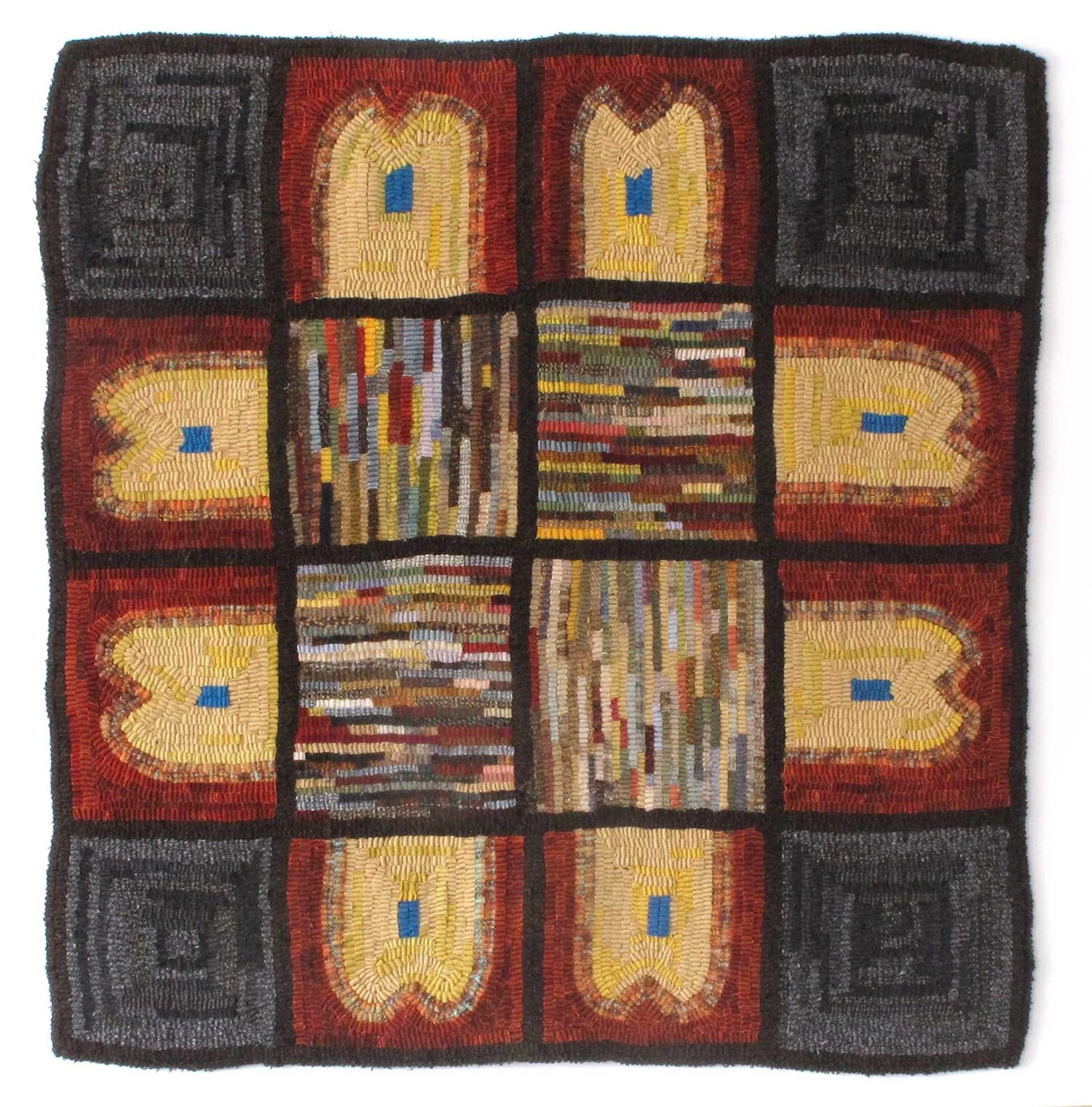 Village Hooked Rug