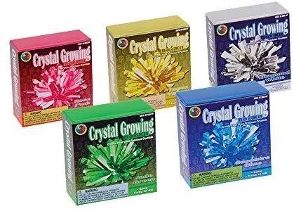 Crystal Growing Kit, Ages 10 & Up, purchase it here The perfect stocking stuffer for your budding scientist, this crystal growing kit contains everything you need to grow crystals at home! Watch as your crystals form, change, and grow over several days. Available in a variety of colors.