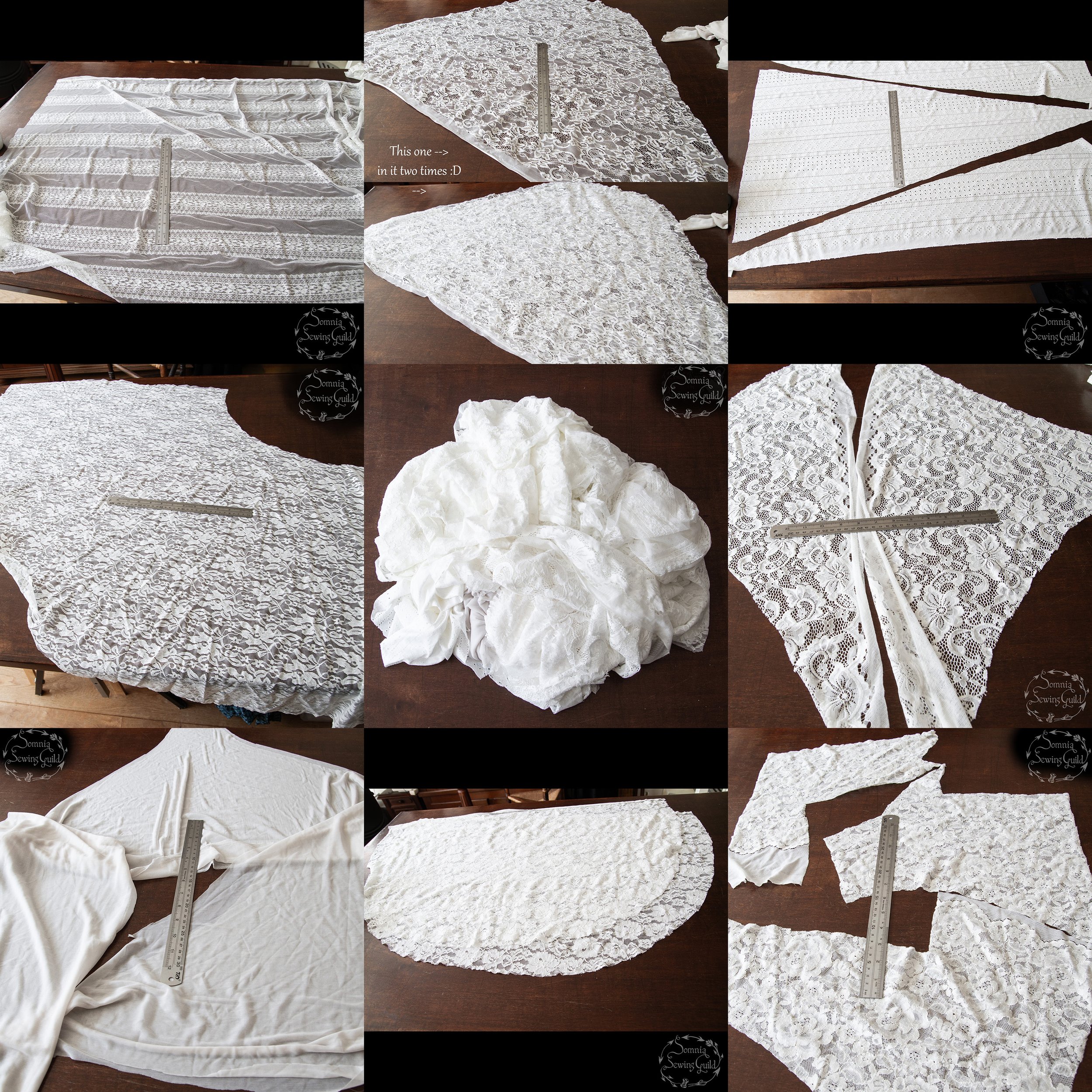 Fabric bundle cream off white, see pics, atelier clearance