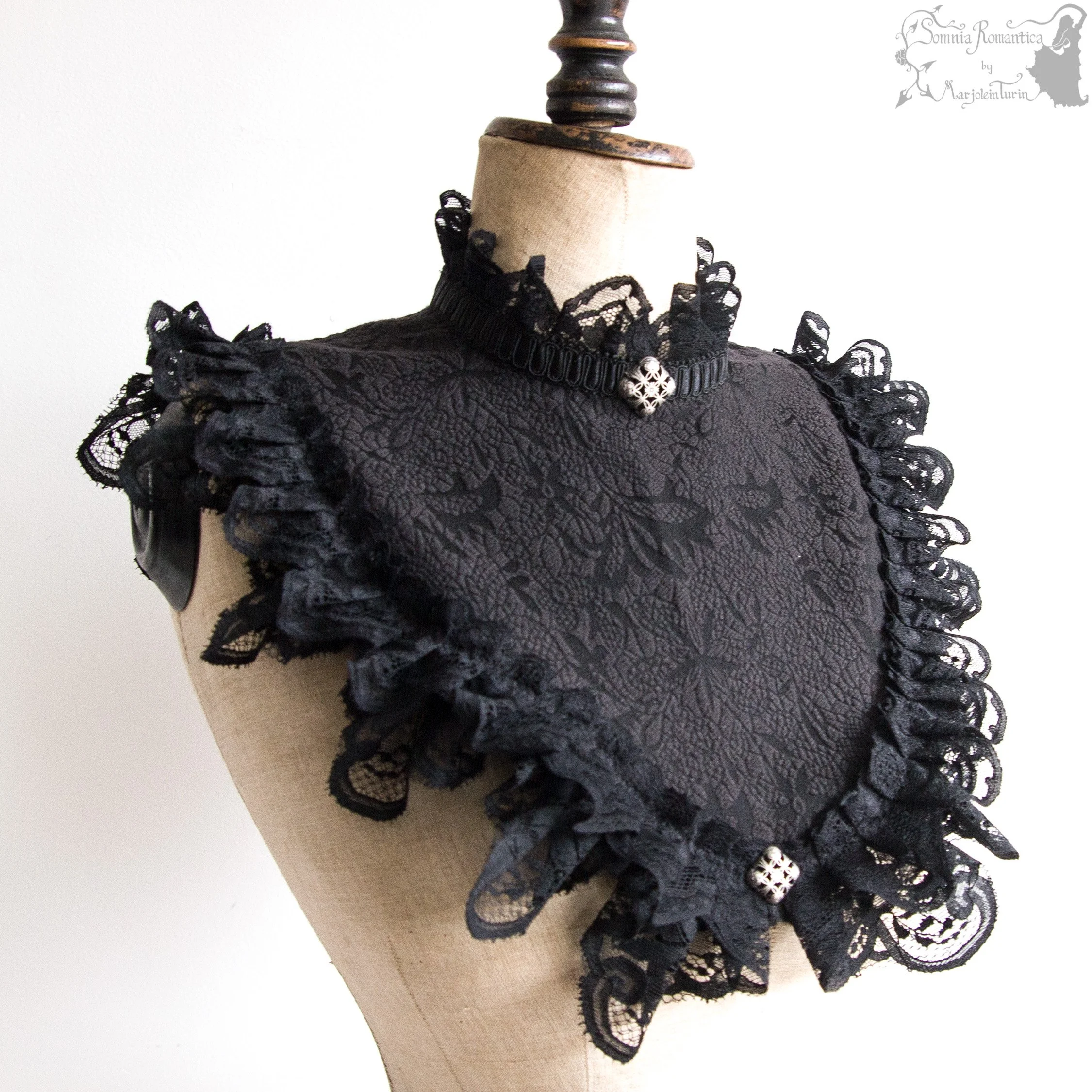 Collar black jacquard, XS-M, sundry designs 2025