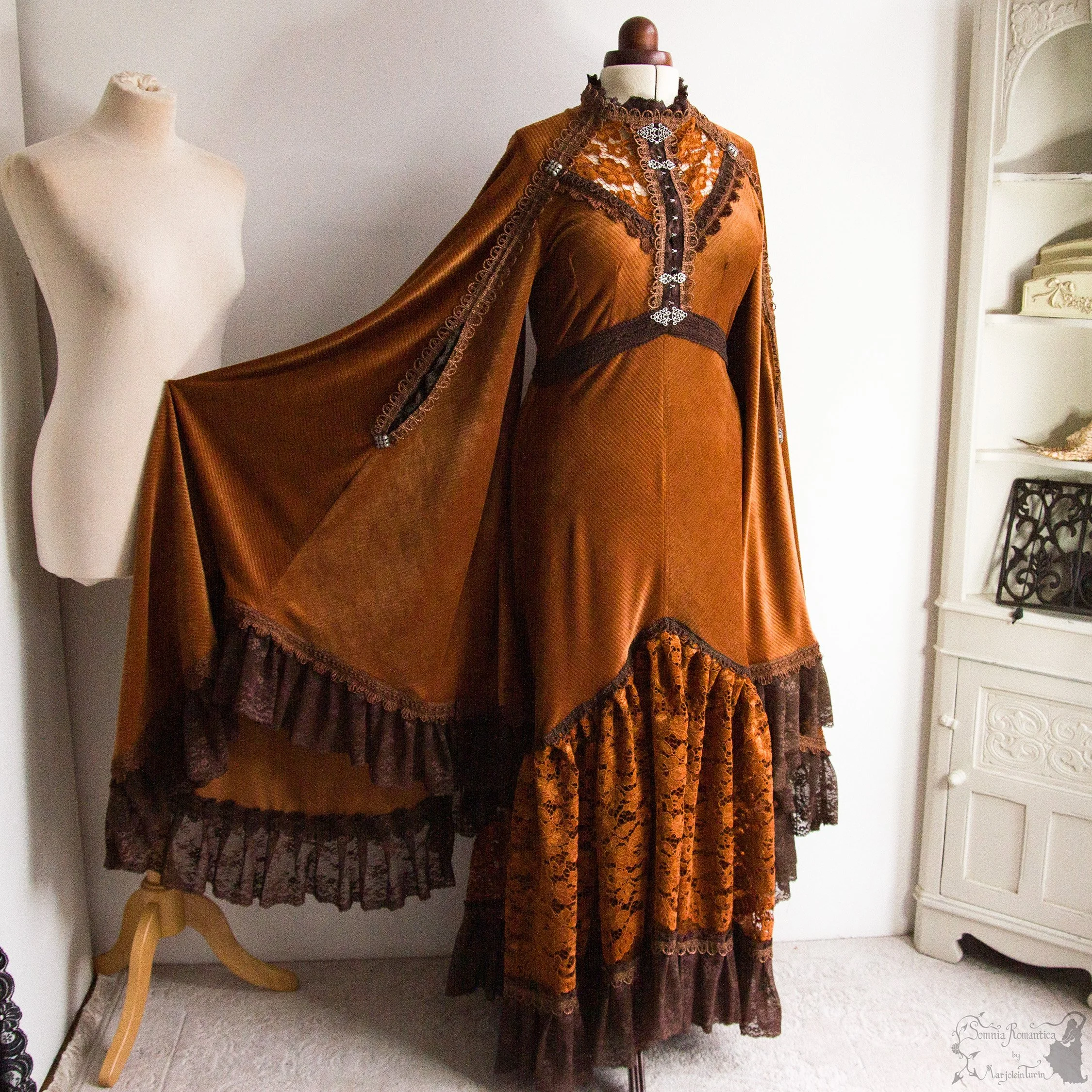 Dress rusty orange with brown, XL -2X, Sundry designs 2026