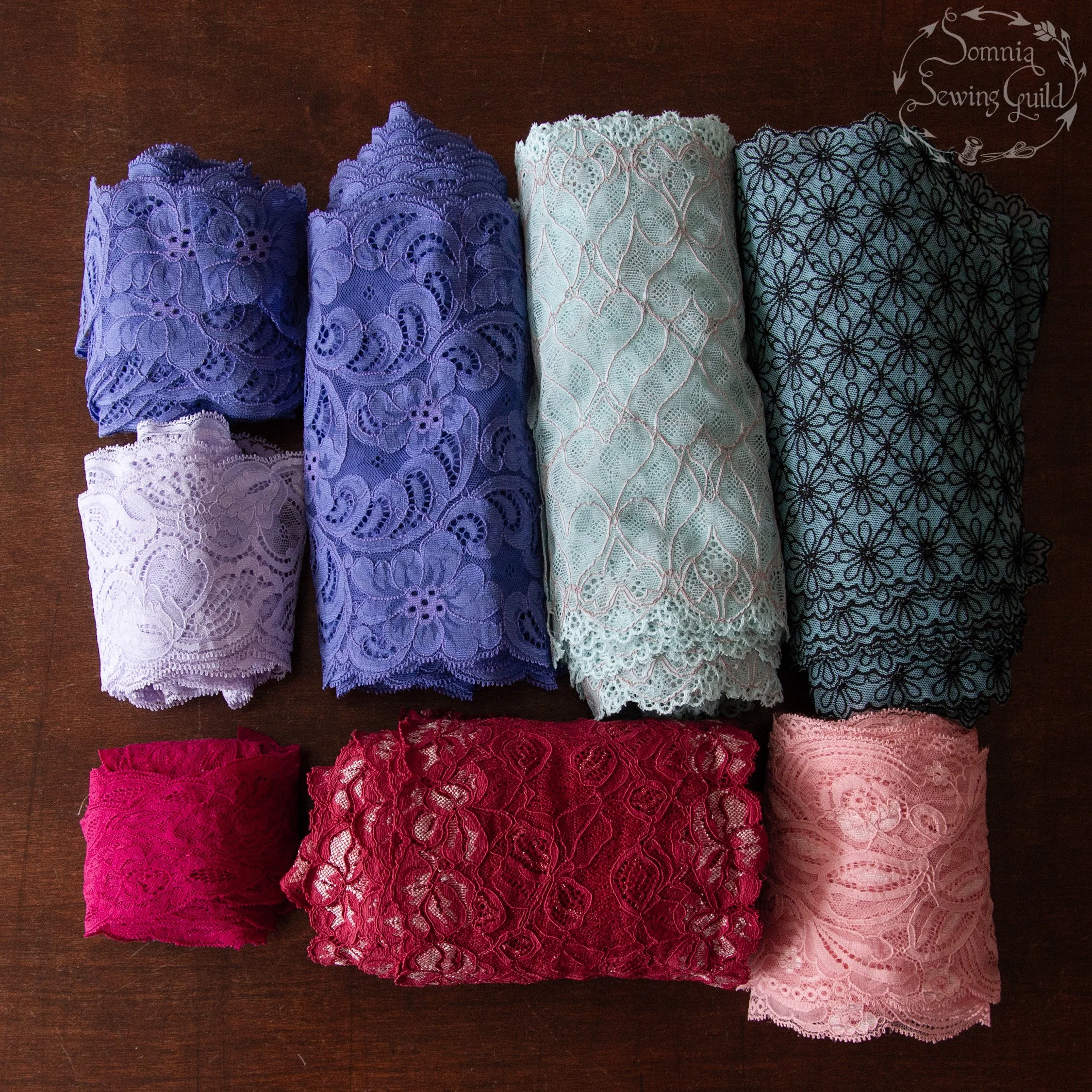 Vintage lace bundle cool colours, 50+ yards, 45+ meter, atelier clearance