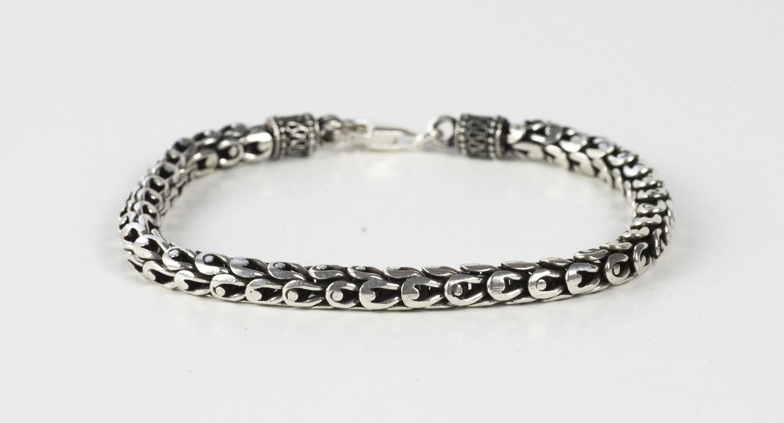 925 Sterling Silver Dragons Armor Bracelet