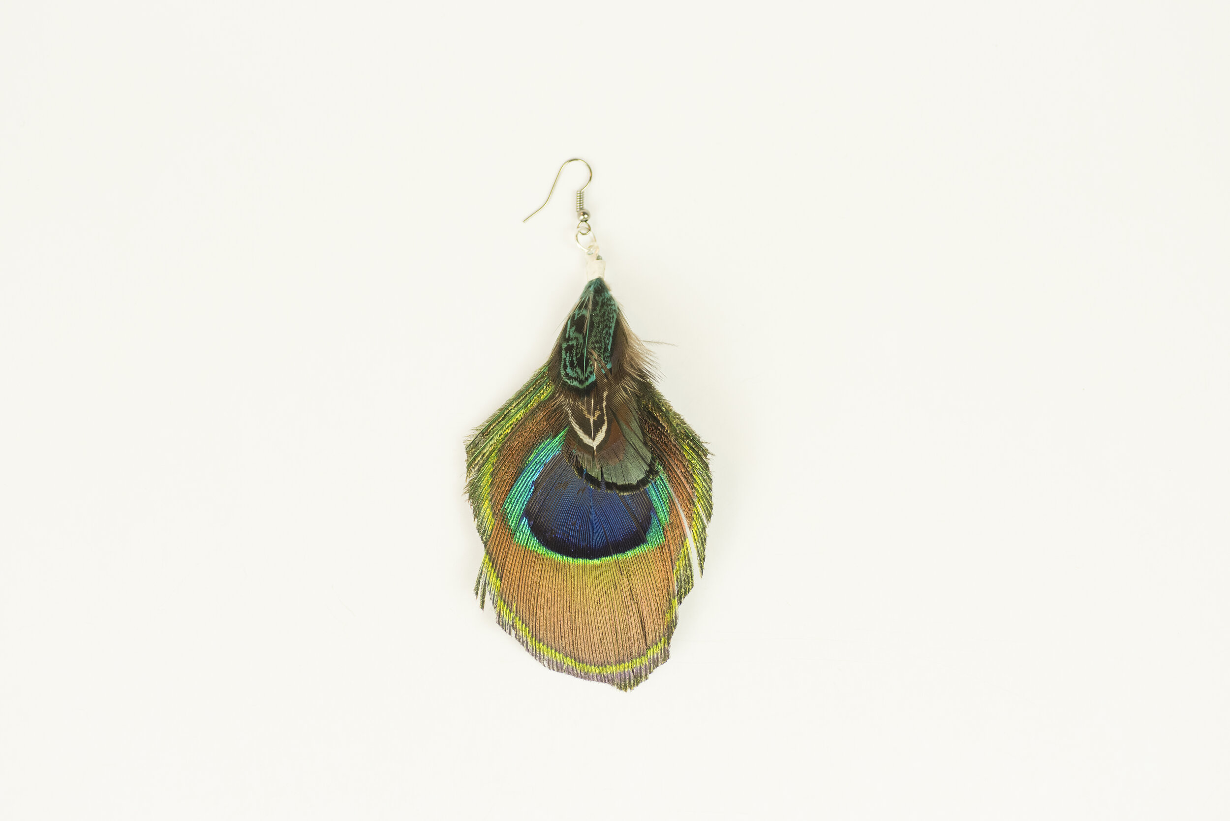Peacock Feather Earring