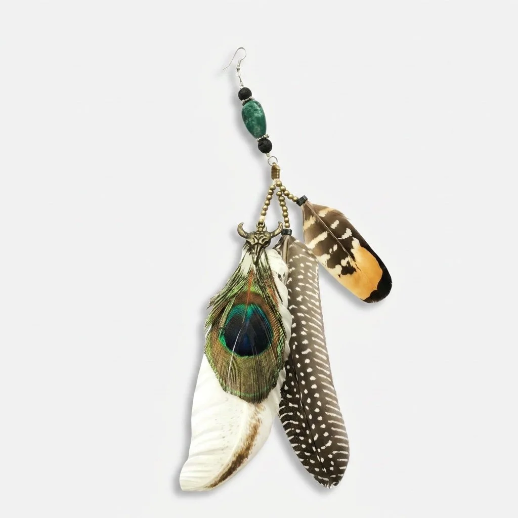 Lee Feather Earring or Clip