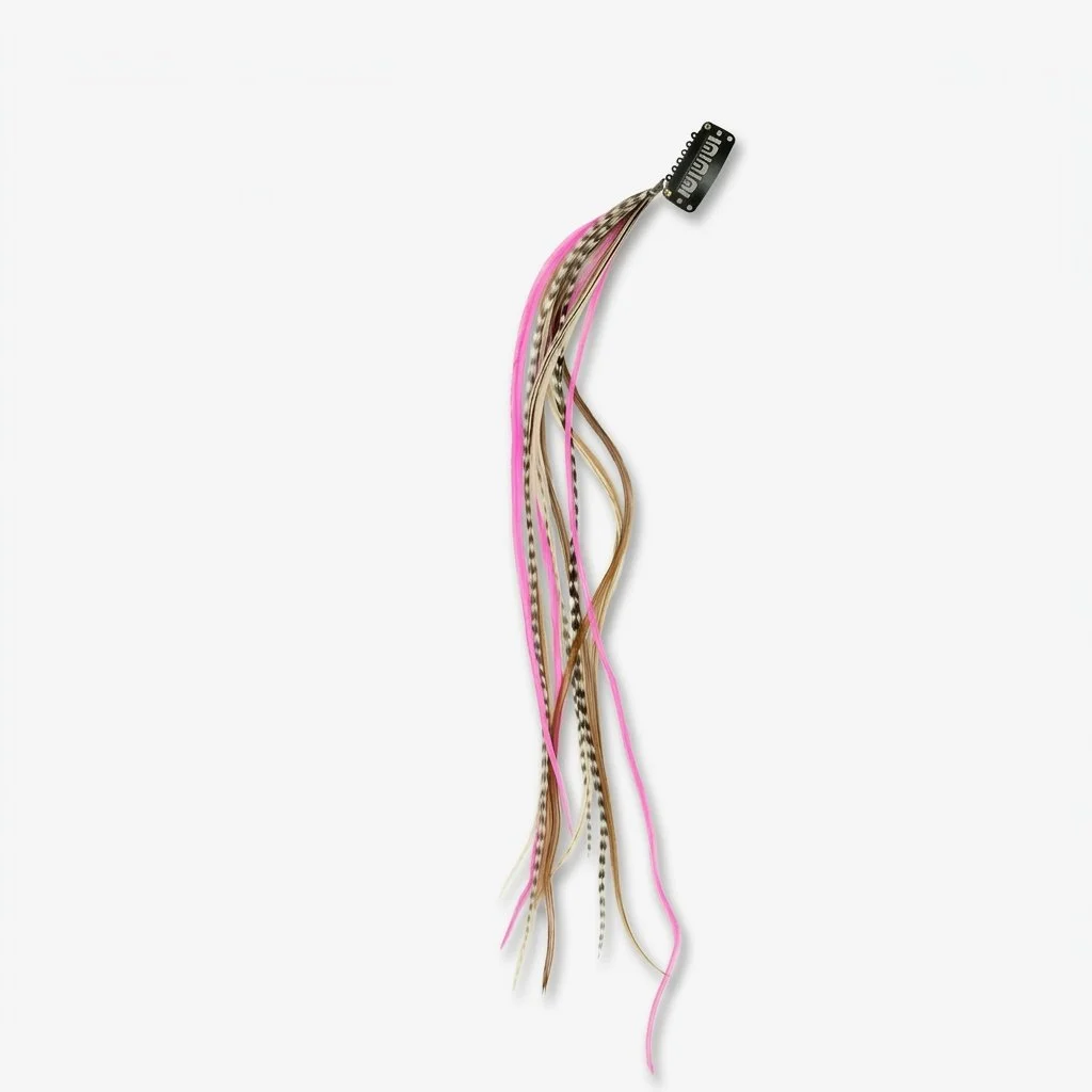 Magenta Fire – Feather Hair Extension Clip