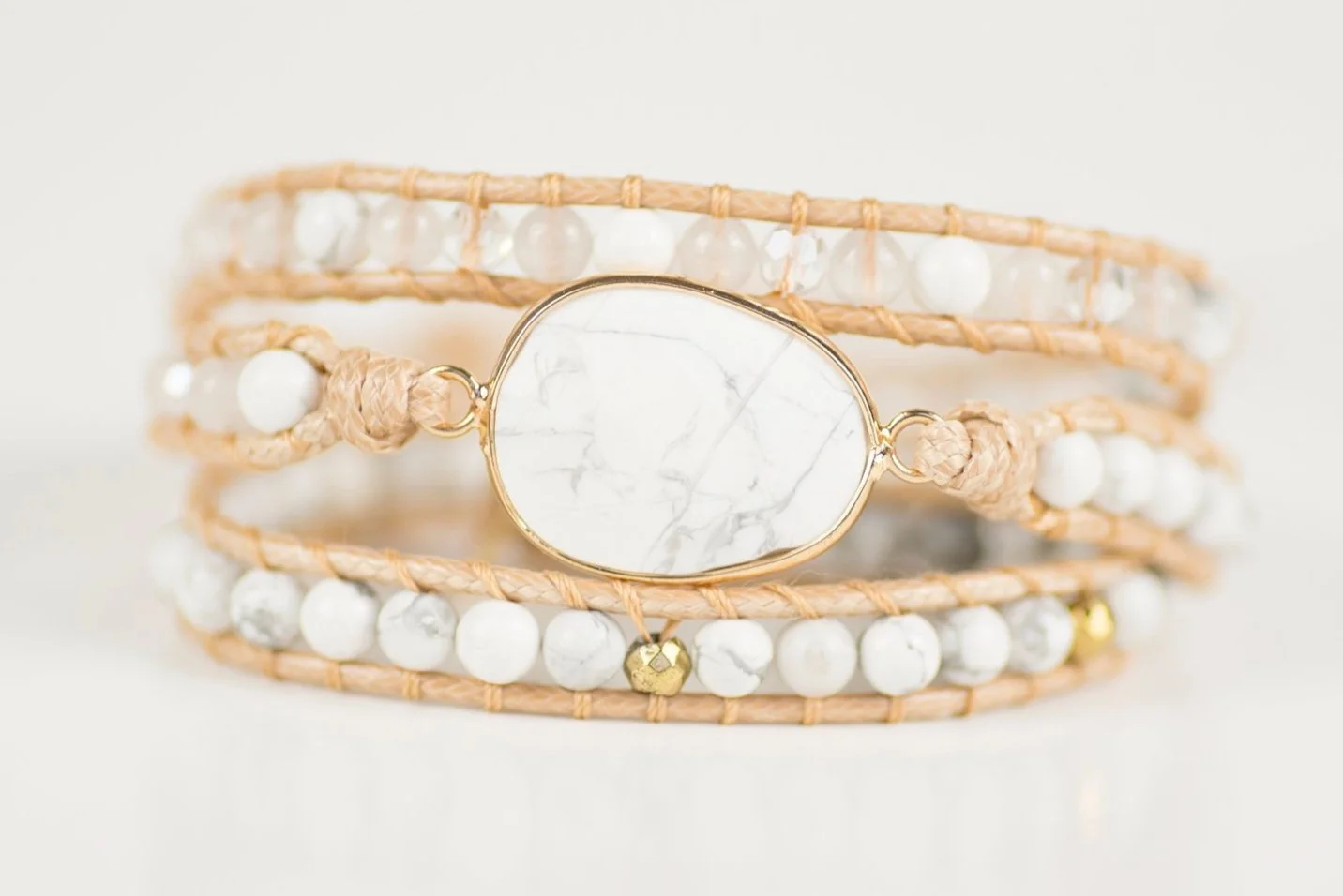 Howlite gemstone bracelet