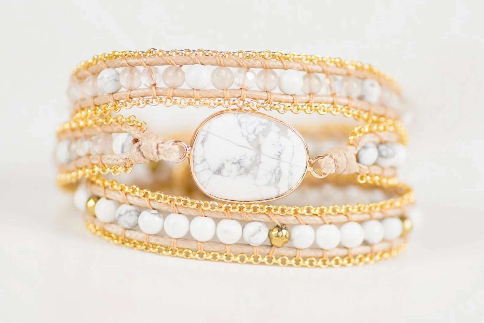 Howlite gemstone bracelet