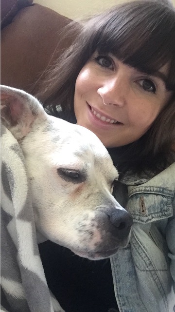 Bekka and her dog-child, Bella.