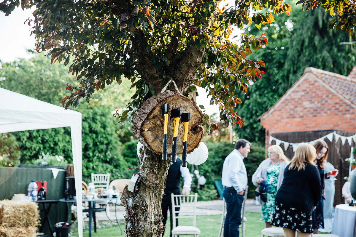 Axe Throwing DIY Back Garden Wedding, Newark