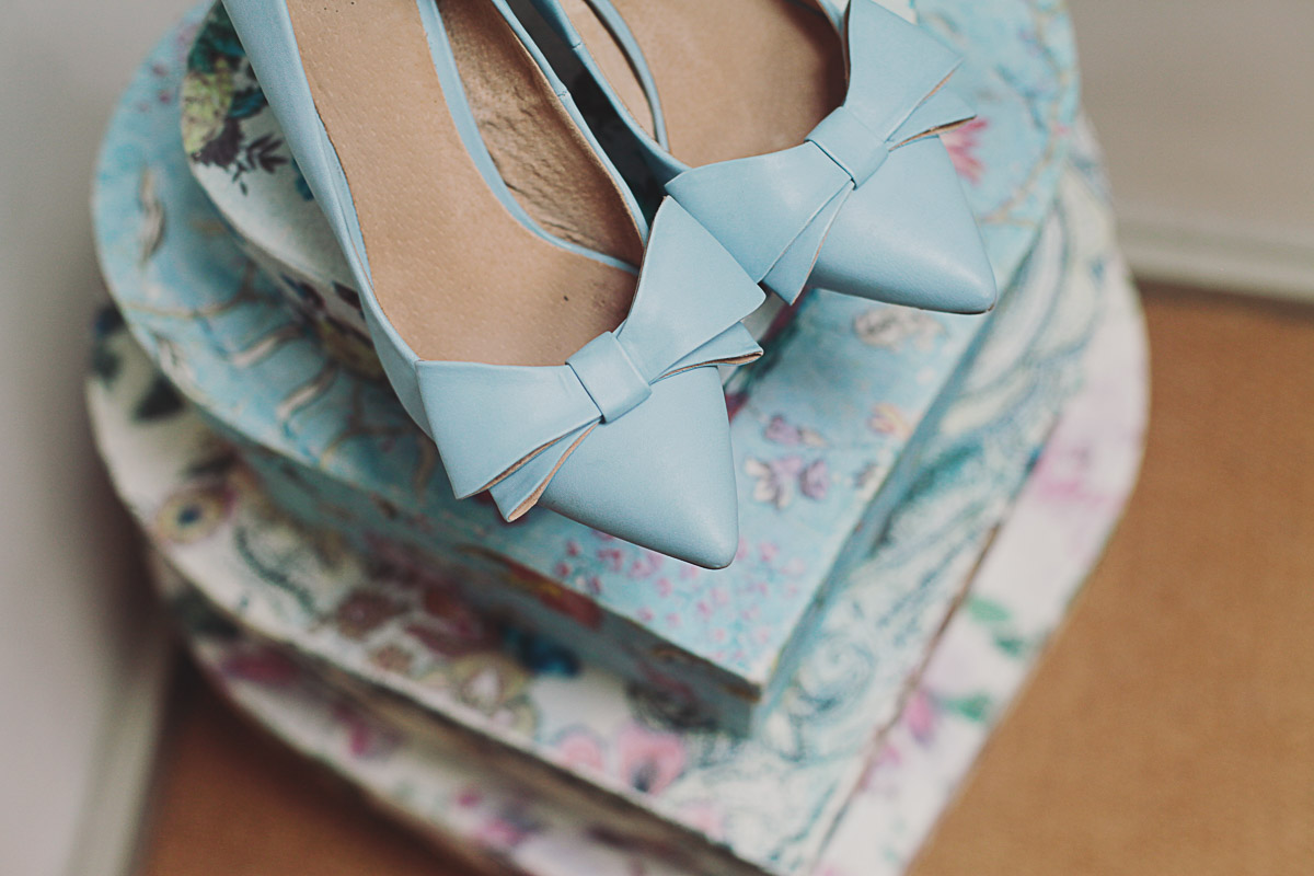 Something Blue Bridal Shoes - UK Alternative Wedding Photography Chloe Lee Photo