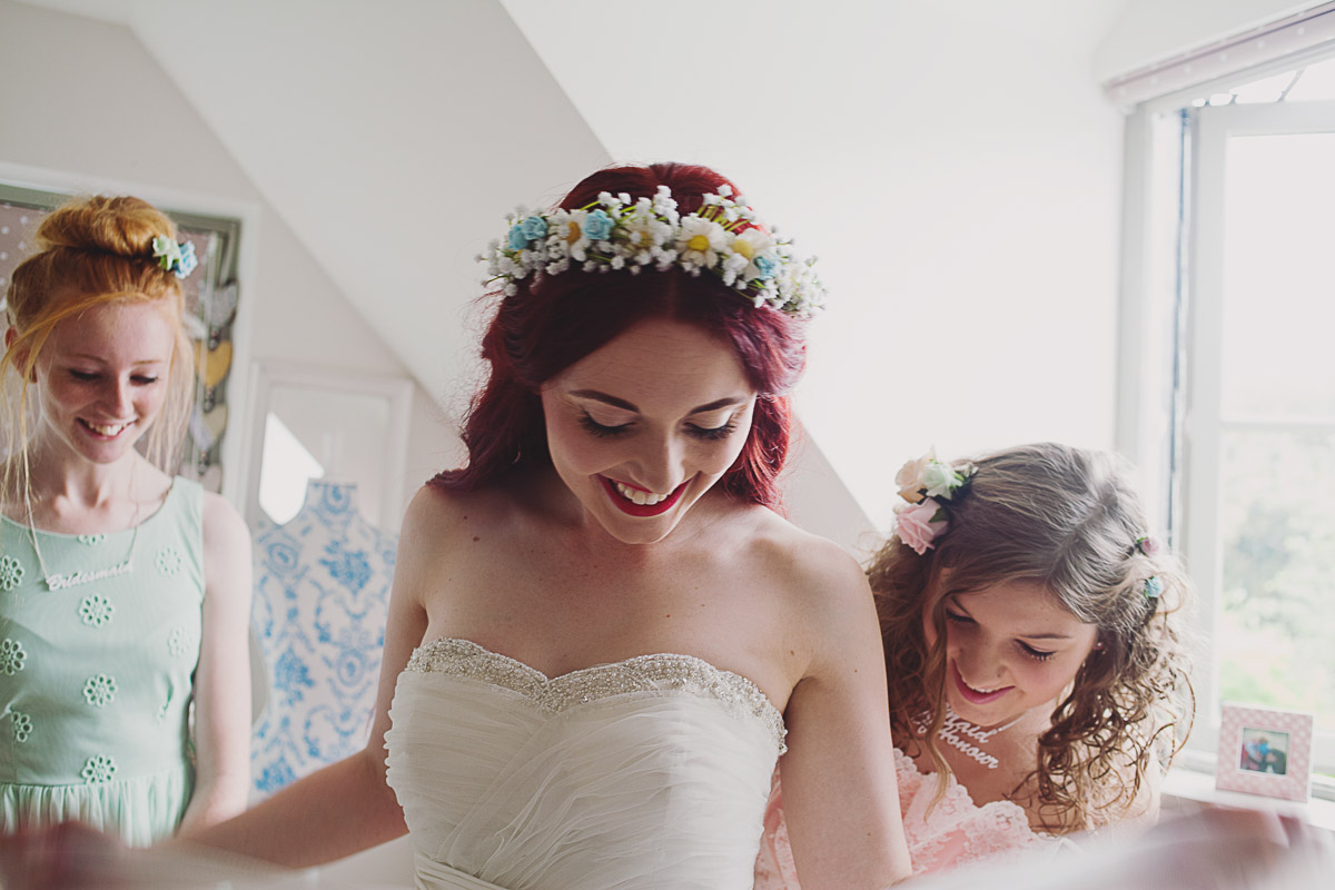 Bride Getting Ready - UK Alternative Wedding Photography Chloe Lee Photo