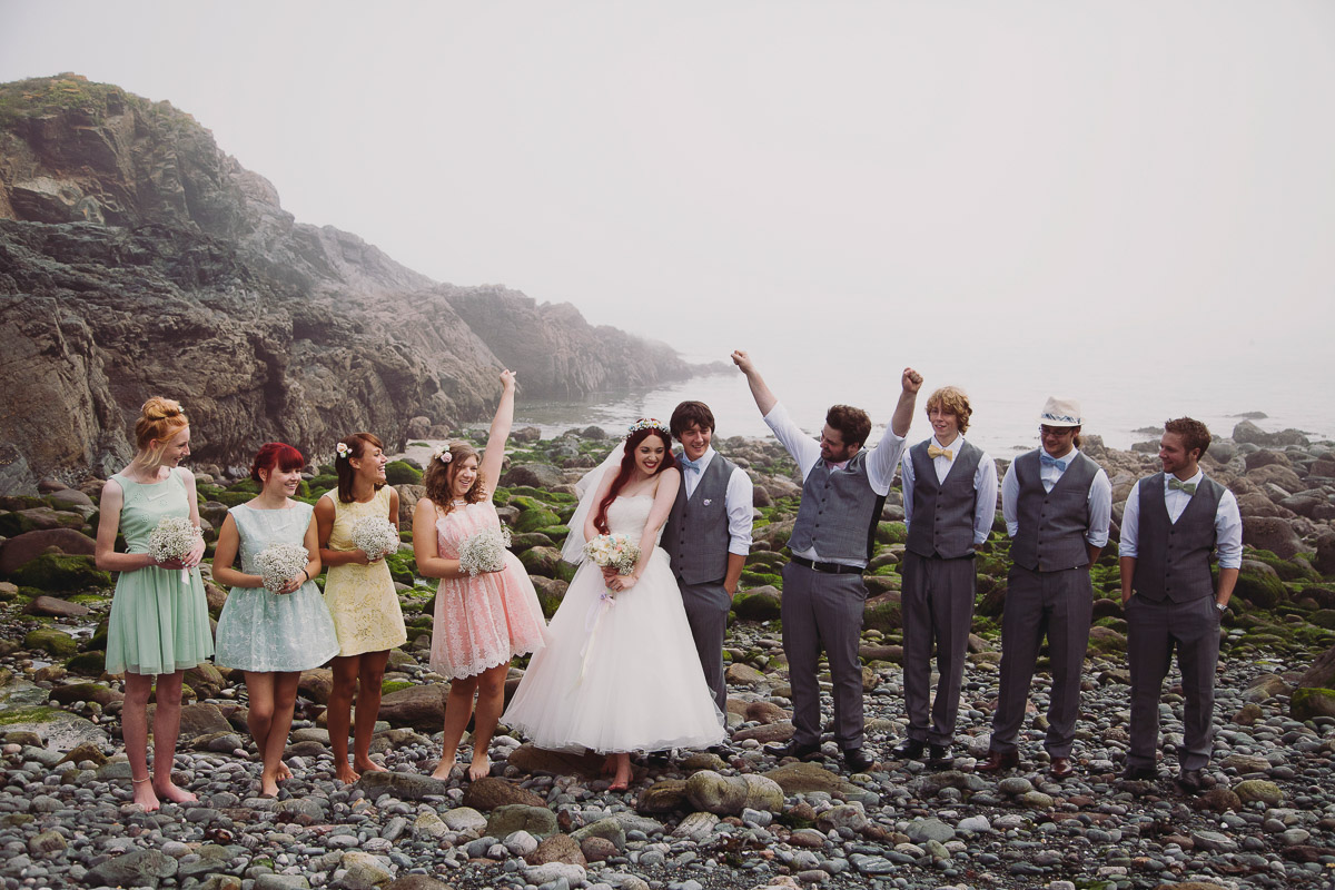 Fun Wedding Group Shots - UK Alternative Wedding Photography Chloe Lee Photo