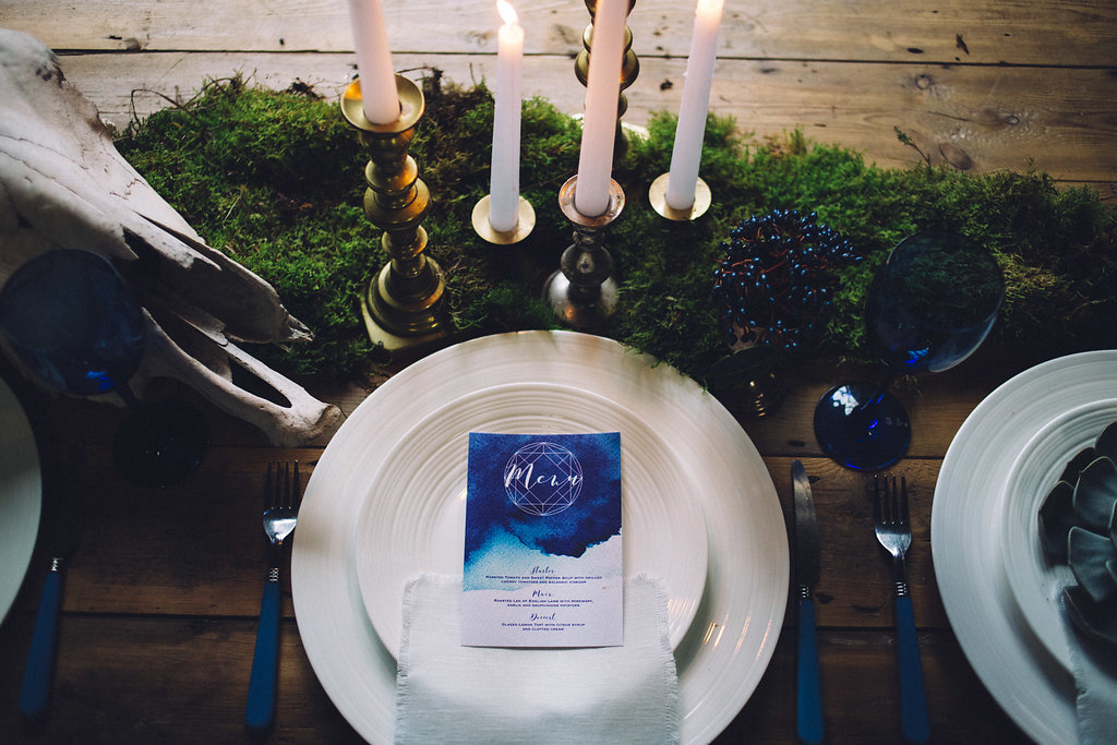 Rustic Alternative Table Setting - Captains Wood Barn Essex