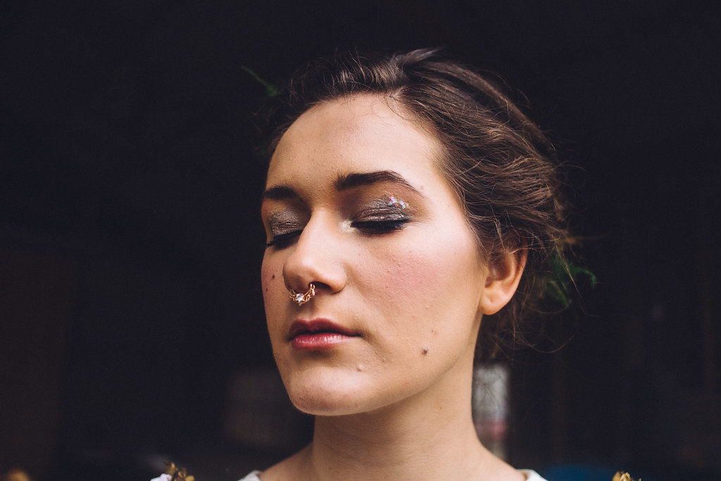 Alternative Bridal Make Up - Captains Wood Barn Essex