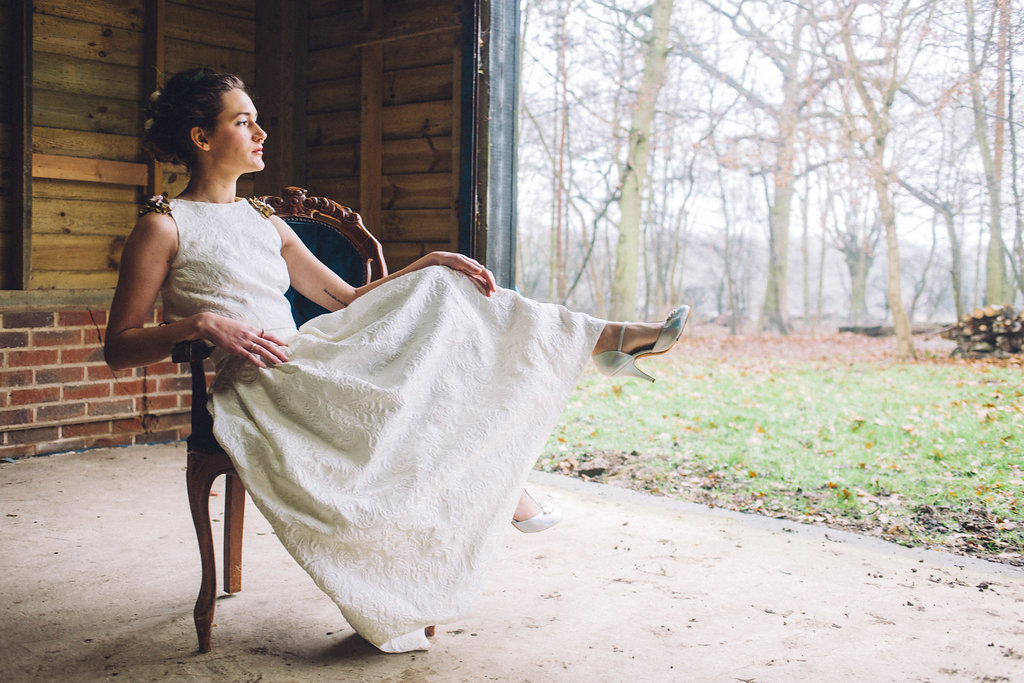 Alternative Bridal Inspiration Rock the Frock - Captains Wood Barn Essex 