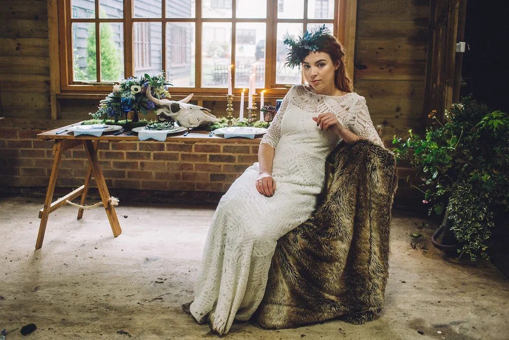Alternative Rustic Autumn Winter Wedding - Captains Wood Barn Essex