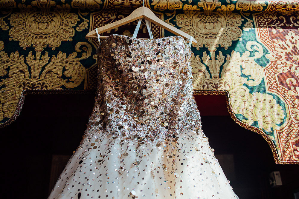 Gold Sequined Embellished Dress - Alternative Wedding Dress Ideas