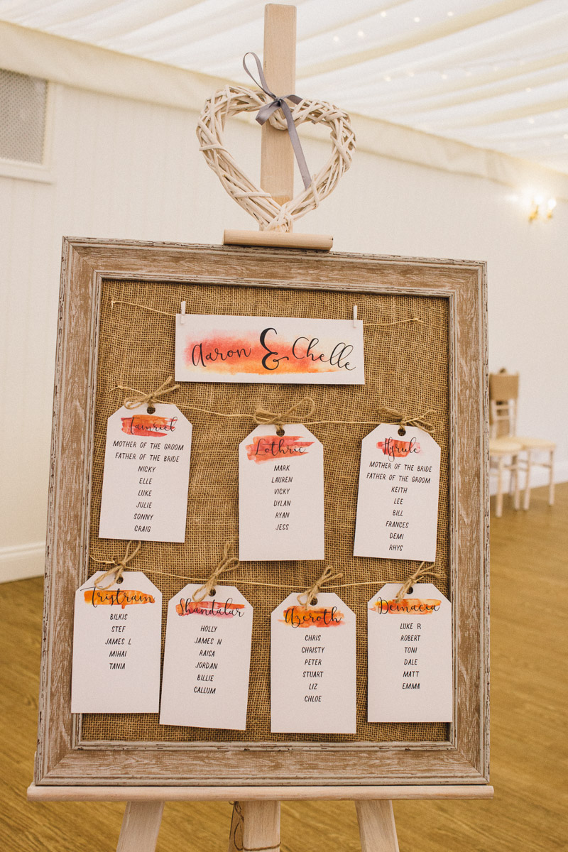 Game Themed Table Plan Rustic Autumnal Wedding Fennes Essex - Alternative Wedding Photography