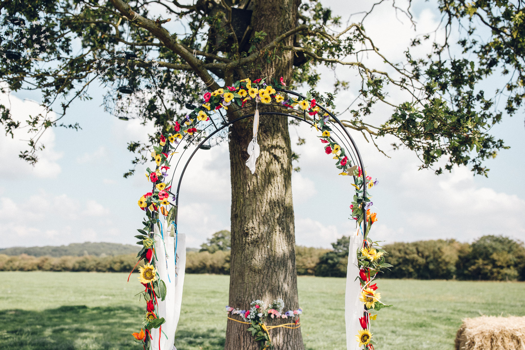 Floral Archway Alternative Wedding Photography - I Do The Country Wed, Quainton