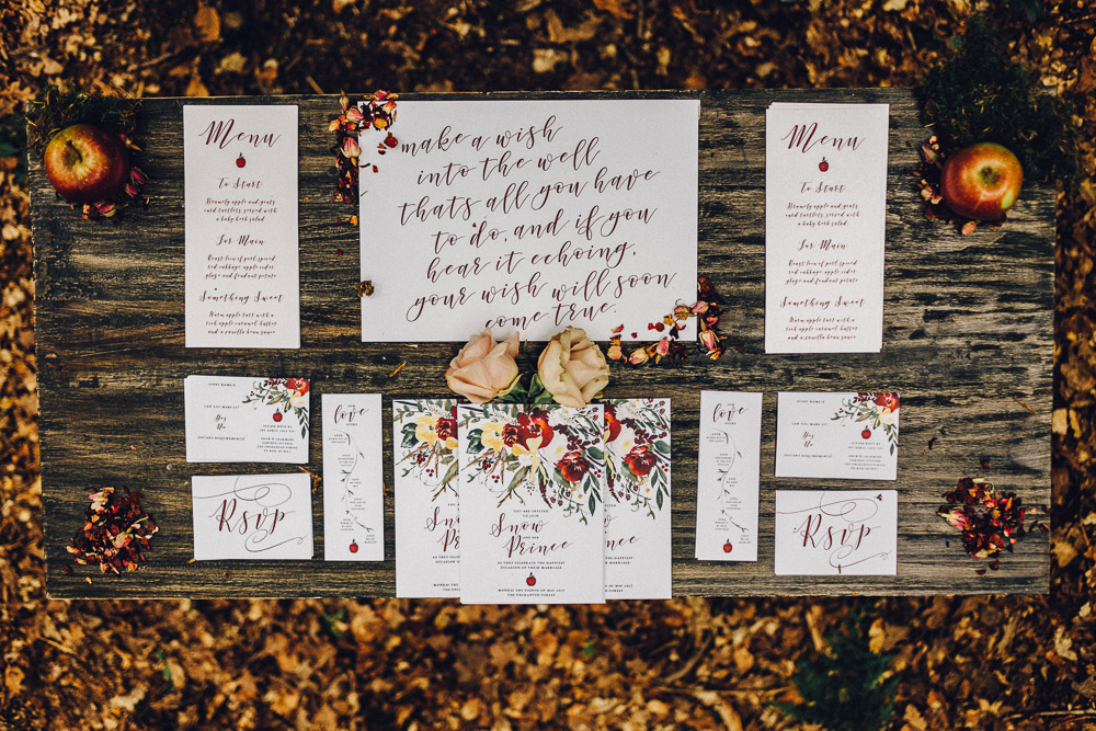 Quirky Disney Wedding Stationary - Alternative Essex Wedding Photographer