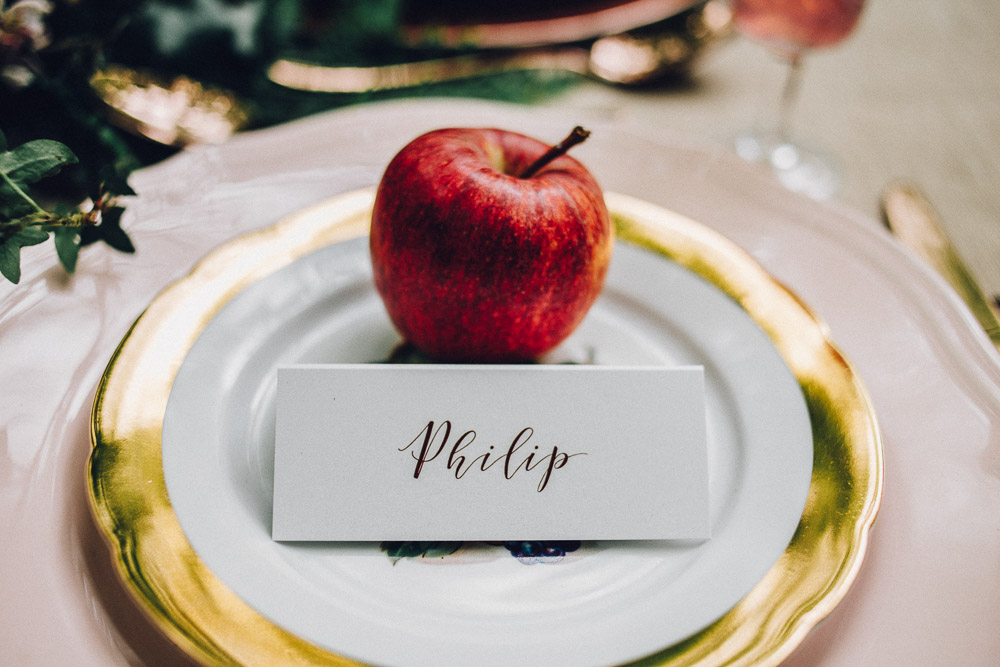 Rustic Disney Snow White Table Setting Ideas - Alternative Essex Wedding Photographer