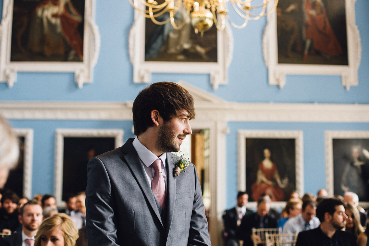 Groom Waiting for Bride to Enter