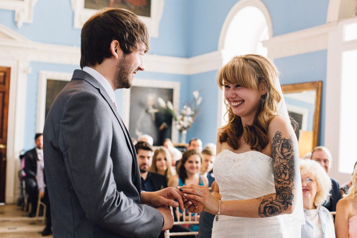 Bride and Groom say I Do