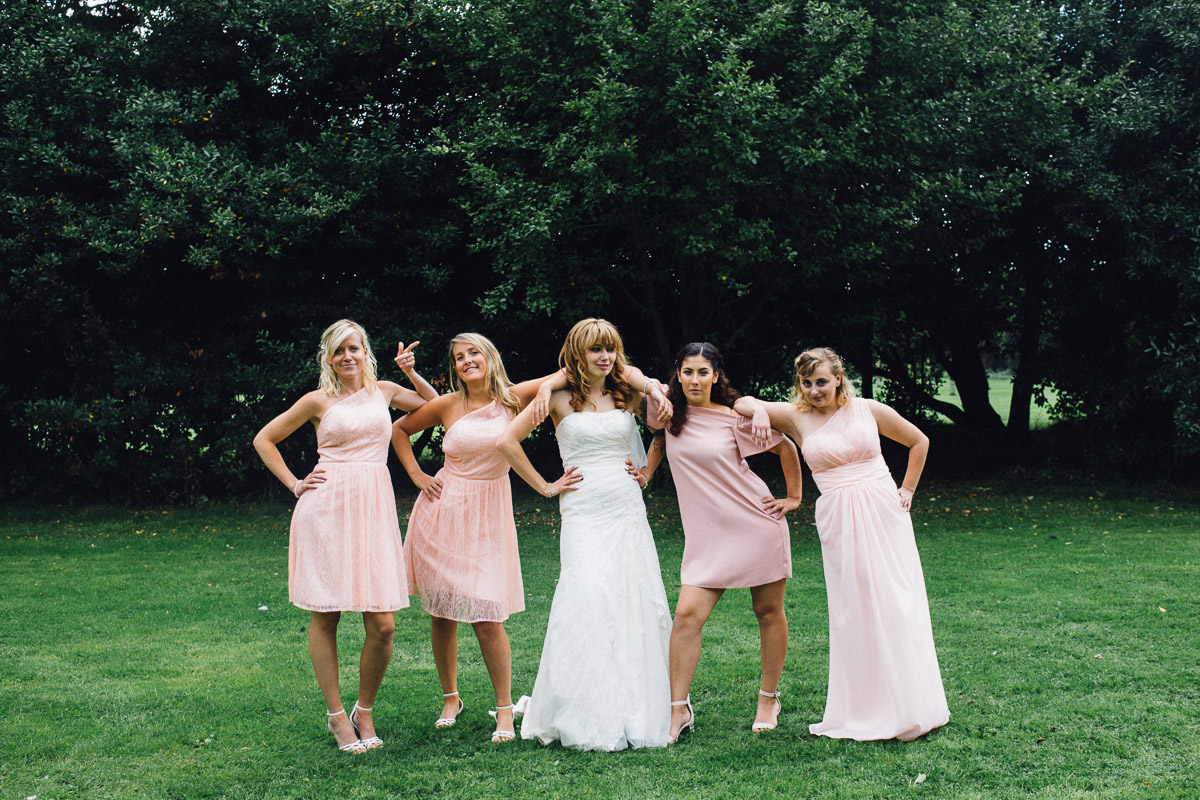 Bridal Party Poses for Group Shots
