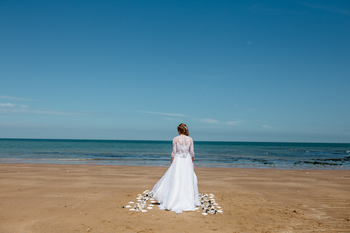 Beach Wedding Shell Aisle
