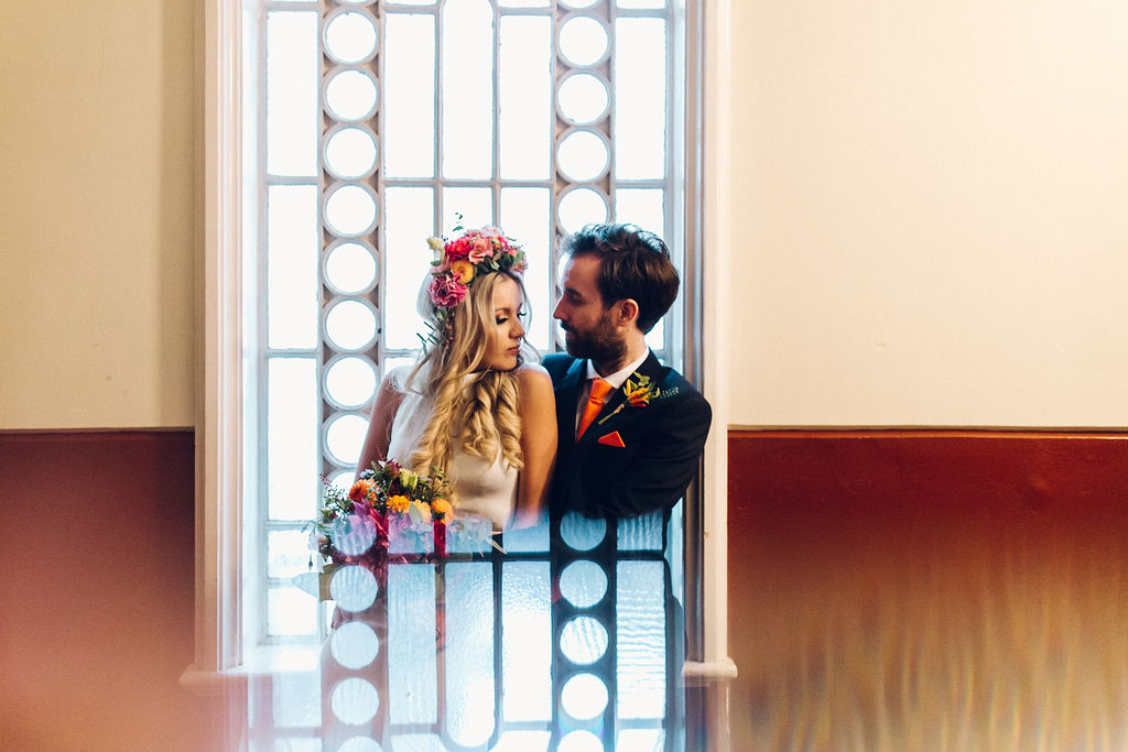 Quirky colourful wedding Hackney Round Chapel London Photographer