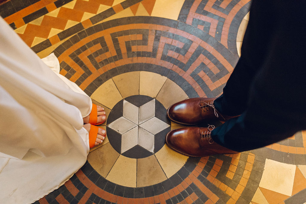 Quirky colourful wedding Hackney Round Chapel London Photographer